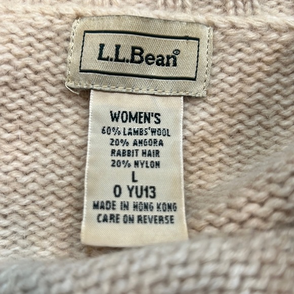 LL Bean Vintage Zip Front Mock Neck Wool Cardigan - Picture 3 of 7